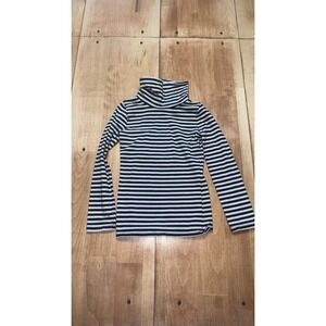 Cat & Jack Kids Black White Stripe Turtleneck Long Sleeve Shirt‎ XS 4/5